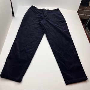 Oliver Spencer Cotton Corduroy Cargo Trouser Pant Men SZ Large 33 x 31 Navy Blue